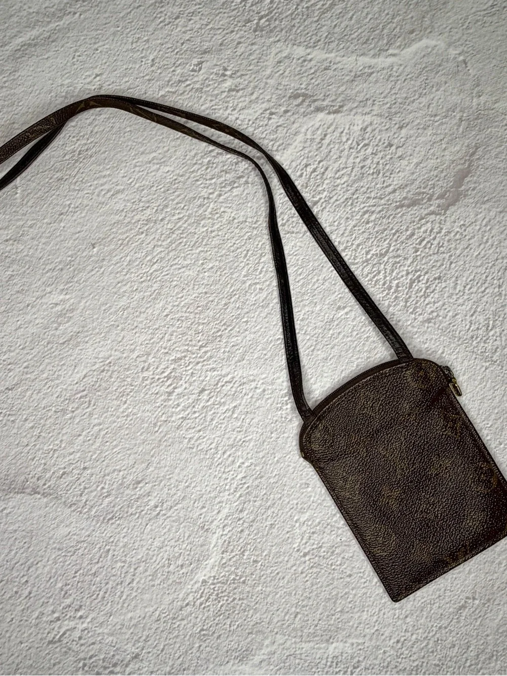 Louis Vuitton Monogram Pochette Secret Vintage Mini Crossbody Pouch Bag